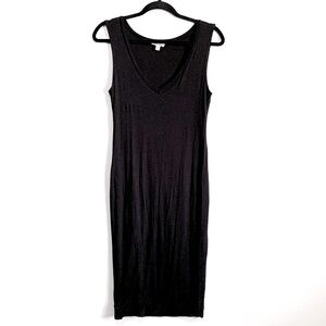 Tildon Black Sleeveless V-Neckline Bodycon Dress